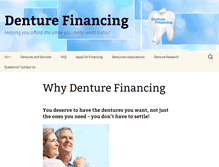 Tablet Screenshot of denturefinancing.com